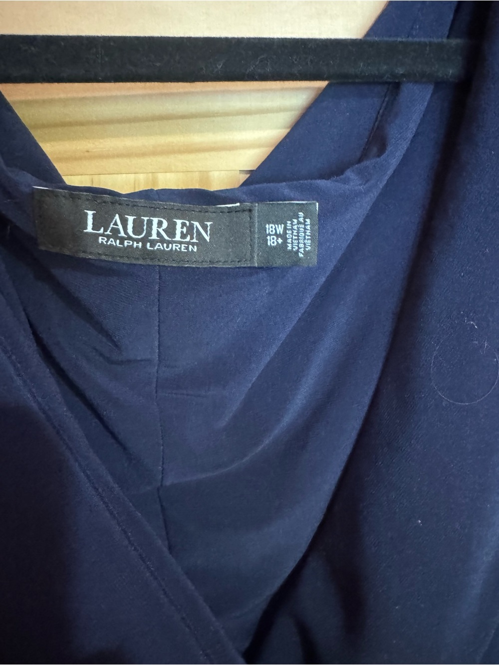 Lauren Ralph Lauren Navy Wrap-Style Dress